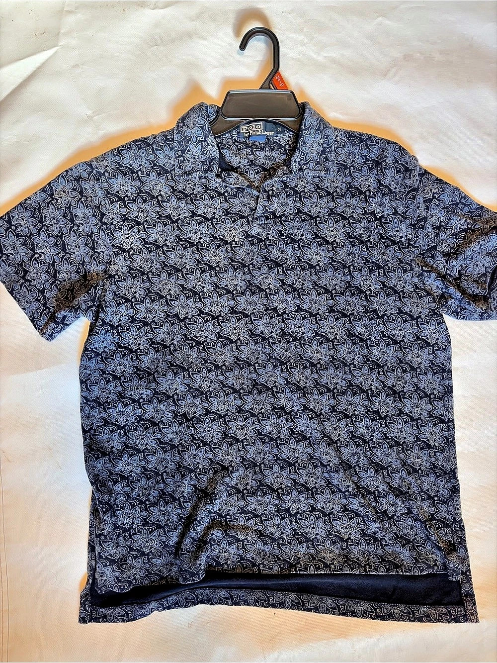 Polo Ralph Lauren Paisley Polo in Blue & Black Size Medium